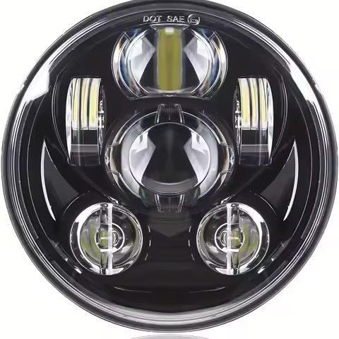 5-3/4 LED Headlight for Harley Davidson Dyna Street Bob Wide Glide Low Rider Night XL883/XL1200 Glid