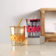 Hoho DRINKING GLASSES / ESTETIC DRINKING BOTTLE GLASSES / HOHO GLASS GLASSES