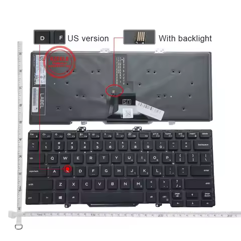 NEW US laptop keyboard For DELL LATITUDE L3400 5400 5401 5411 7400 7410 5410 5402 P98G 03J9FC
