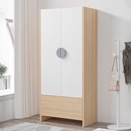 櫻桃傢俱 - （支持定制）兒童衣櫃實木兩門衣櫃簡約現代簡易掩門儲物衣櫃80CM