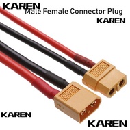 KAREN1 XT60 Connector Plug With Silicone Wire Model Accessories 12 AWG/14 AWG Wires Female / male