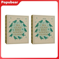 Sea Glass Bird Advent Calendar 2025 24-Day Christmas Countdown Box with Acrylic Bird Ornaments Uniqu