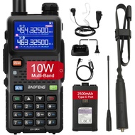 UV-5RM 10W Radio, Ham Radio Long Range with Tctical Antenna Handheld Multi-Band Two Way Walkie Talki