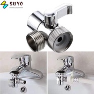 SUYO Faucet Valve Diverter, Diverter Valve Zinc Alloy Faucet Adapter, Multipurpose 2 Way Sink Splitter Water Tap Connector Kitchen