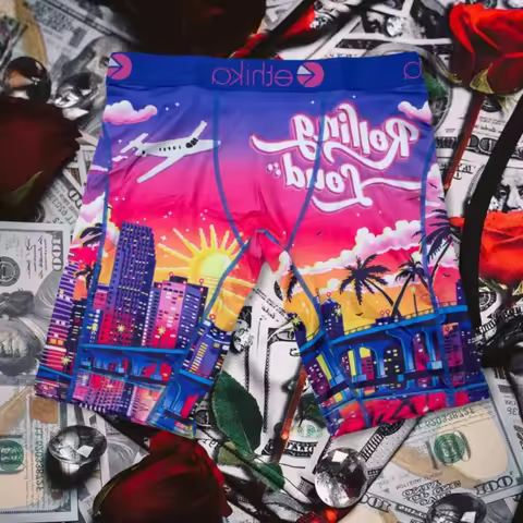 ETHIKA 1Pcs Underwear Boxers Fashion Print Underpants Male Boxers Men's Panties Plus Size Man Boxer 