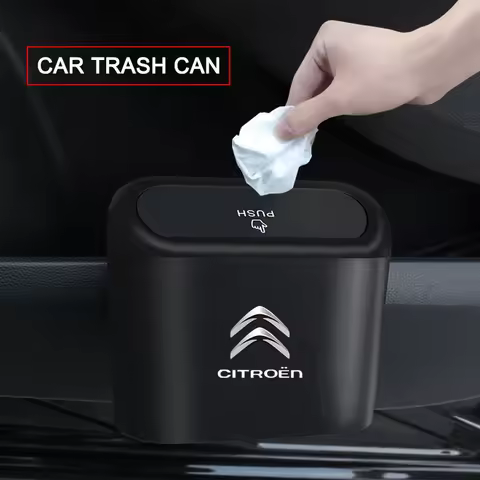 1Pcs Car Interior Storage Case Trash Bin For Citroen C1 C2 C3 C4 C5 C6 C5X E-C4 C-Crosser C4 Cactus 