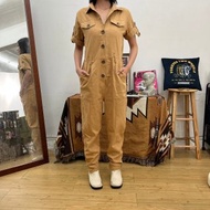 女裝 卡其 連身工作服 二手 古著