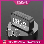 Edens Bluetooth Speaker Alarm Clock LED Electronic Clock Temperature Snooze HD Mirror Audio - Fulfilled by Edens