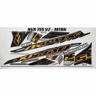 NVX 155 V2 / AEROX V2 PHILIPPINES 2023 ABS Edition ( 48 ) Body Cover Stripe Sticker - MT Black / Whi