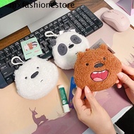 MXFASHIONE Bear Plush Doll Card Bag, We Bare Bears Panda Bear Plush Bear Coin Purse, Kawaii Plushie Bags Headphone Bag Soft We Bare Bears Plush Wallet Hanging Ornaments