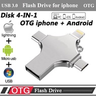 100%Original Product+FREE Shipping Spin 4 In1 OTG IPhone USB Flash Drive For IPhone X/8/7/7 Plus/6/6s/SE/ipad OTG Pen Drive HD Memory Stick Pendrive Usb 256GB 128GB 64GB