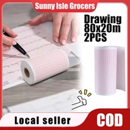 1Roll / 2 Roll Kertas ECG 80mm*20M Medical Chart Paper for 3 Channel ECG Machine ECG Paper