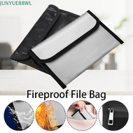 JUNYUE88WL Fireproof Document Bag, Waterproof S/M/L Safety Cash Storage Pouch, Lightweight Portable 
