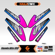 HONDA WIN STRIPING 33 MOTIF/ WIN 100 STICKER/ VIRAL WIN 100 VARIATION STICKER/ KAULADECAL/