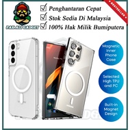 Samsung S25 Ultra | S25 Plus | S25 FE S24 Magnetic Protection Transparent Case Cover Casing