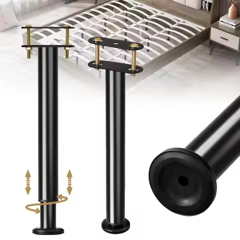 Height Bed Support Legs 13.823.6 inch, Bed Frame Center Support Legs for Bed Frame Bed Center Slat F