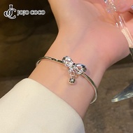 JOJO COCO S925 Silver Bracelet Women's Bow Bell Bracelet