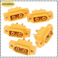 BEBETTKISS 5pcs XT60E Male Plug, AMASS Plastic XT60E Connector,  RC Accessories Yellow FPV Racing Fi