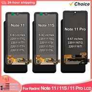 AMOLED For Xiaomi Redmi Note 11 LCD Note 11S 2201117TG Screen Touch Digitizer Replace For Redmi Note
