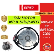 DENSO FAN MOTOR - 168000-1690 - WISH NEW 09' / SWIFT RS415 / ZGE20 (----->)