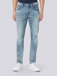 男裝修身錐形V57 Kaihara淺色破洞靛藍牛仔褲