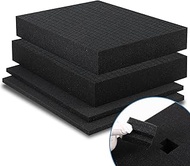 Coengwui Pick and Pluck Foam Inserts, Pre-cubed Pick Apart Sheets for Crafts Toolbox Game Box Camera