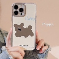 Dog Plating Mirror for Iphone15 15plus 15pro 15promax14 14plus 14pro 14promax 13mini 13 13Pro 13pro Max 12Mini 12 12 Pro 12 Pro Max 11 11 Pro 11 Pro Max X Xs Xr Xs Max 7 8 Plus Soft Cellphone Case Cover Shell