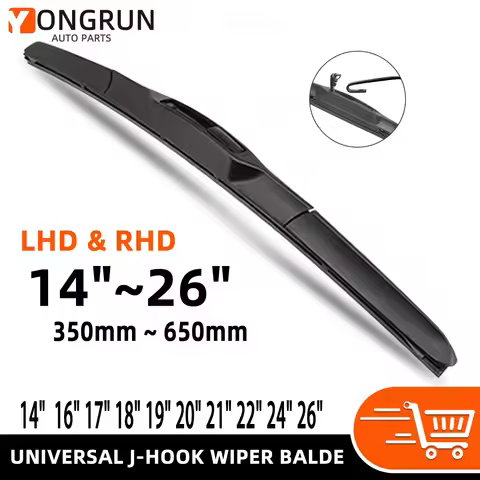 J/U Hook Type Wiper Blade 16 "17" 18 "19" 20 "21" 22 "24" 26 "Universal Windshield Rubber Automotive