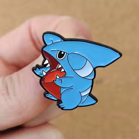 Pokemon Gible Anime Brooch For Backpacks Enamel Pin Shark Metal Brooch Pin For Women Badges Pin Broo