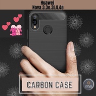 Huawei Nova 3 3e 3i 4 4e Elegance Rugged Carbon Fiber Phone Case