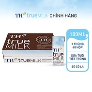 Thùng 48 hộp sữa tươi tiệt trùng TH true MILK sôcôla nguyên chất 180 ml (180 ml x 48)