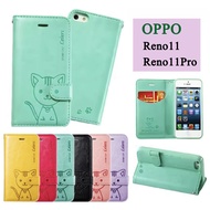 OPPO Reno11 Reno11Pro Case Flip Stand Lockable For Shockproof Reno 11 Card Holder New Model Domicat