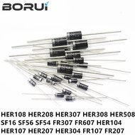 20PCS Rectifier Diode HER108 HER208 HER308 HER508 SF24 SF26 SF28 FR307 FR607 HER104 HER107 HER207 HE