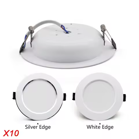10pcs LED Downlight AC 220V 7W 9W 12W 15W 18W Recessed Round Ceiling Dowm Light Bedroom Indoor Livin