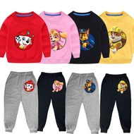 [Spots] Paw Patrols cartoon anime theme children's sports comfort pure cotton casual pants for boys and girls, spring, autumn, winter hoodie set, top and pants 2pcs