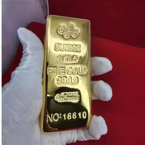 Brand new1:1 Copy Switzerland 1Kilo/1000G 24K Gold Bar Bullion Jewelry Store Bank Display Anti-Theft