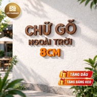 OUTDOOR STICKED wooden letters H=8CM, decorative wooden letters, wall plywood letters, wooden letter