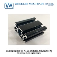 Aluminium Profile / Extrusion 20 X 40MM - BLACK ANODIZED [Short Length] [Customized Length Available