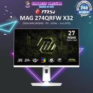 MSI MAG 274QRFW X32 27" WQHD Rapid IPS 320Hz Gaming Monitor