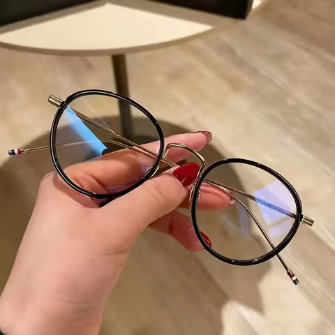 New York TB905 Ultralight Pure Titanium Retro Round Oval Spectacle Frame Women Men's Glasses Frames 