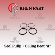 KHEN887 Seal Pully + O Ring Beat "A" (Price Per Set As Per Photo) - Sil Siel Rubber Oring Puly Puley