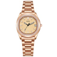 *พร้อมส่ง*ของแท้ 100% GEDI 3084 นาฬิกาแฟชั่น นาฬิกาข้อมือผู้หญิง กันน้ํา มีวันที่ สวยหรู สายสแตนเลส 