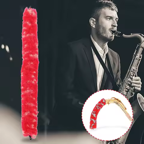 Saxophone Mouth Tube Cleaning Brush Saxophone Cleaning Brush Cleaning and Care Sax Neck Brush for Al