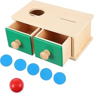 Toyvian Box Wooden Shape Sorter Materials Shape Sorter Shape Sorter Toy Wooden Toys Wooden Coin Bank Baby Learning Toys Toddler Drawer Boy