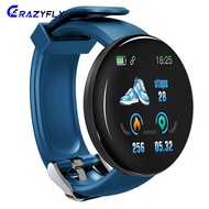 D18 Smart Watch with Heart Rate Monitor Round Fitness Digital Watch for Men Women