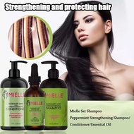 Mielle Organics Rosemary Mint Scalp & Hair Strengthening Oil 59ml l Shampoo 355ml  l Conditioner 355