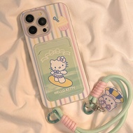 Candy Kitty Strap Card Holder Case iphone 17 Air Pro 16 15 Pro Max 11 13 Pro Max Ip11 7 8 7+ 8+ 15 P