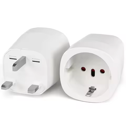 2pcs EU To UK Plug Adapter England Travel Plug European to UK Power Converter Adapter Wall Socket fo