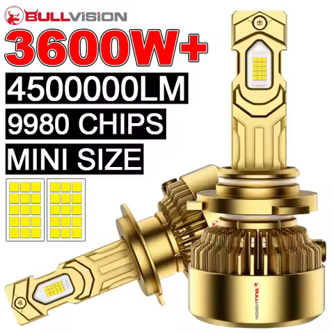BULLVISION K5C PLUS 3600W H7 H11 H4 H1 Canbus Led Bulbs 6000K LED HB3 9005 HB4 9006 9012 HIR2 K6C Le