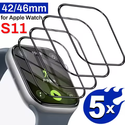 1-5Pcs Soft Films for Apple Watch Series 11 46/42mm Smartwatch Screen HD Clear Anti-scratch PMMA Pro